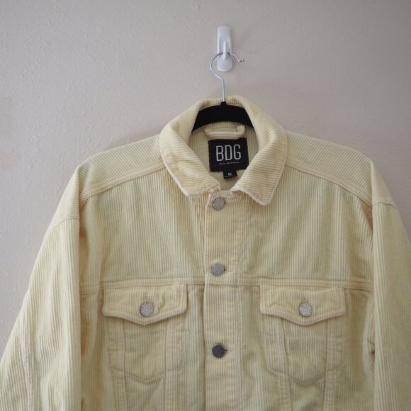 BDG Urban Outfitters Butter Yellow Corduroy Trucker Jacket sz M - Picture 6 of 9